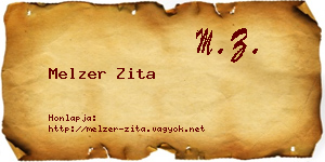 Melzer Zita névjegykártya